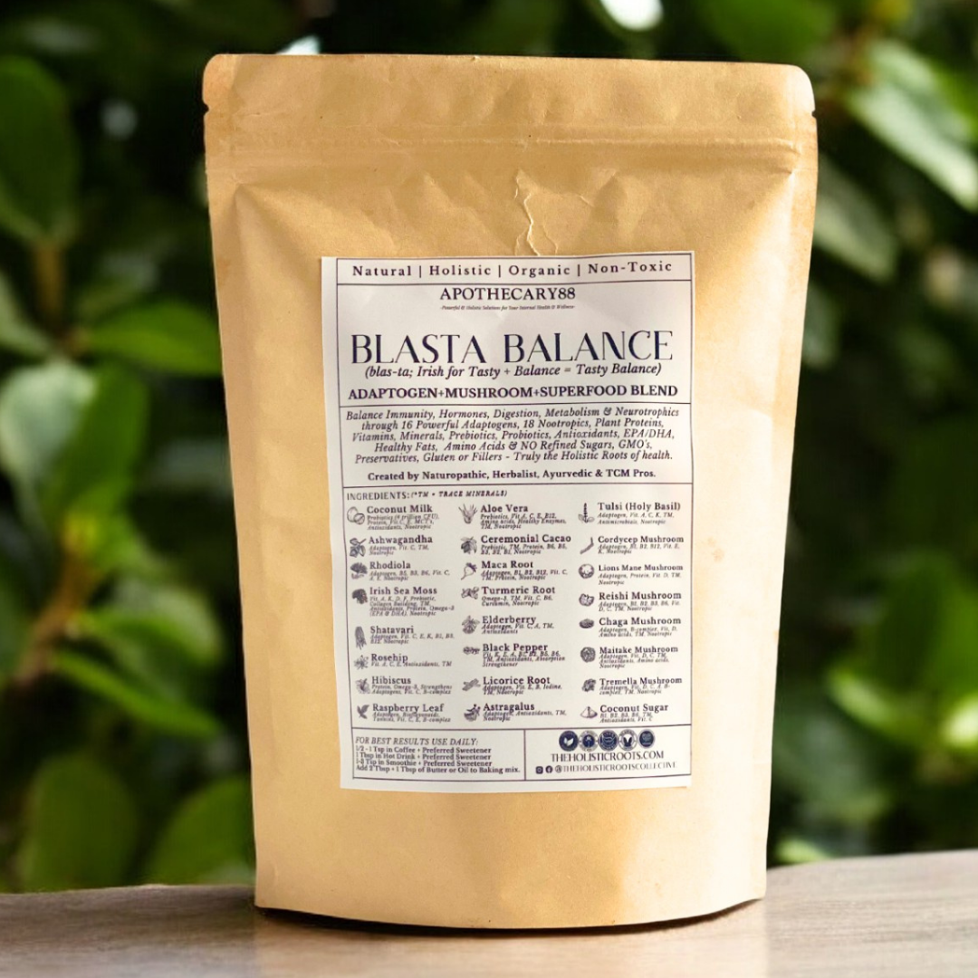 BLASTA BALANCE Adaptogen + Mushroom + Superfood Blend - Organic - Holistic - All Natural - Non-Toxic