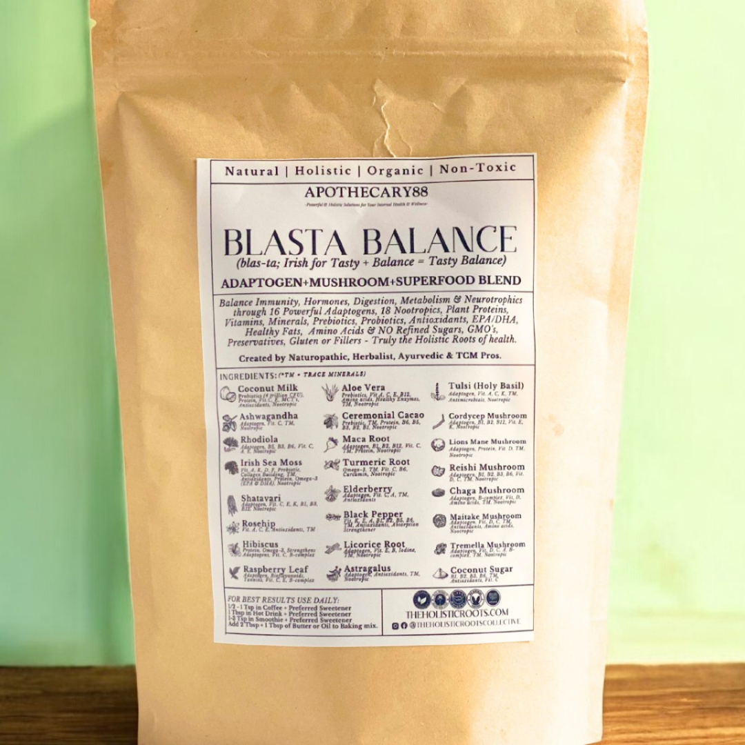 BLASTA BALANCE Adaptogen + Mushroom + Superfood Blend - Organic - Holistic - All Natural - Non-Toxic