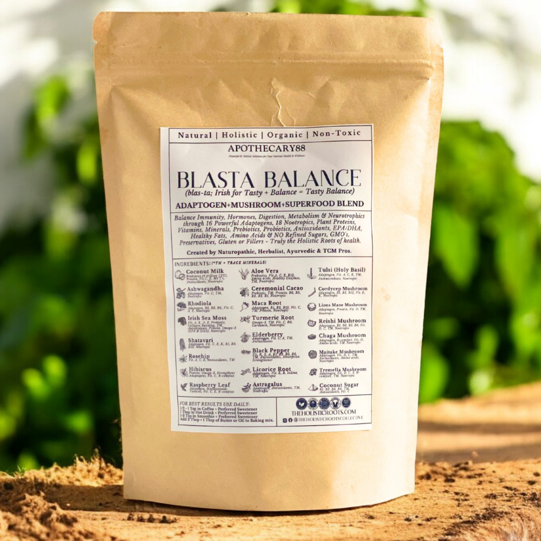 BLASTA BALANCE Adaptogen + Mushroom + Superfood Blend - Organic - Holistic - All Natural - Non-Toxic