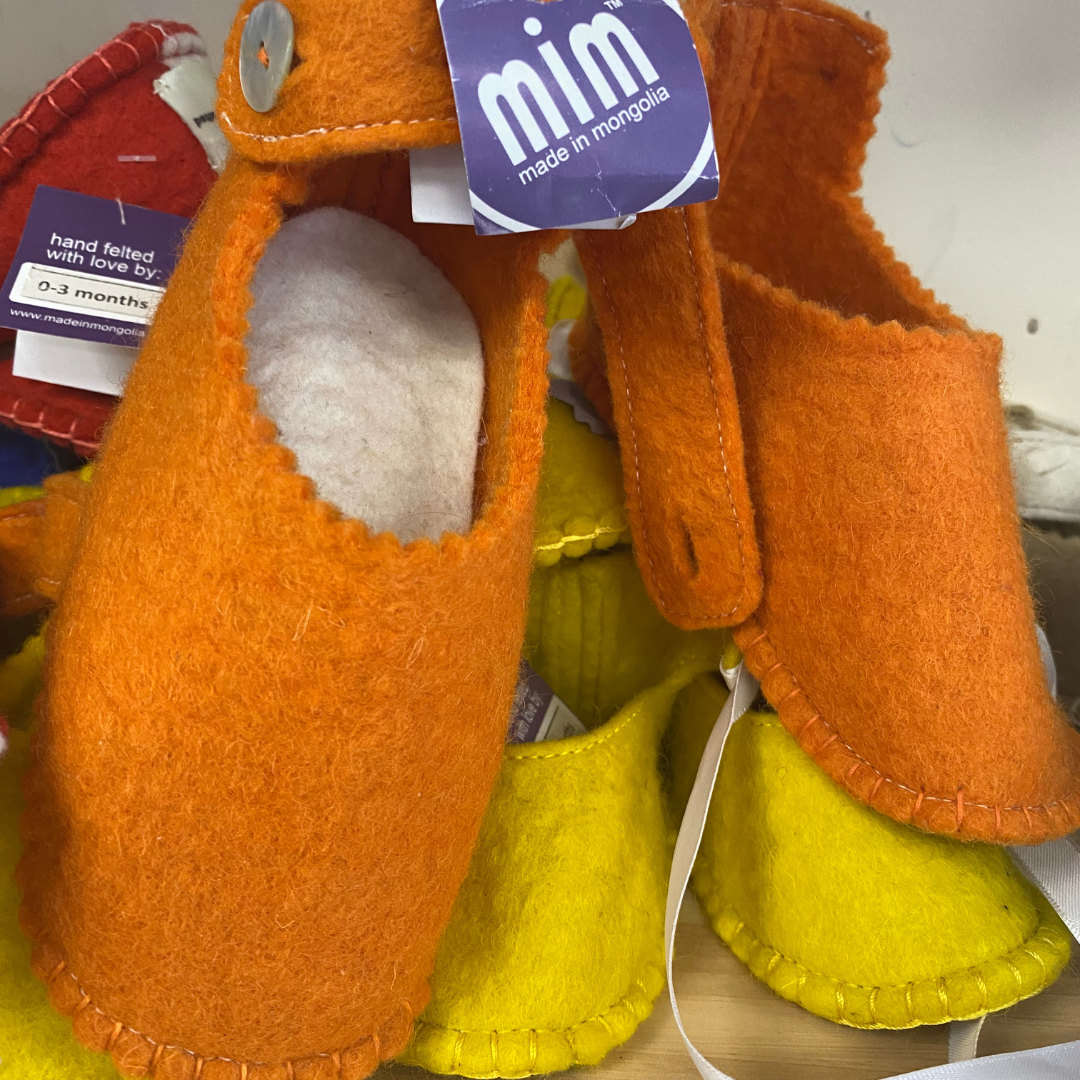 100% Wool Felt Unisex Slippers