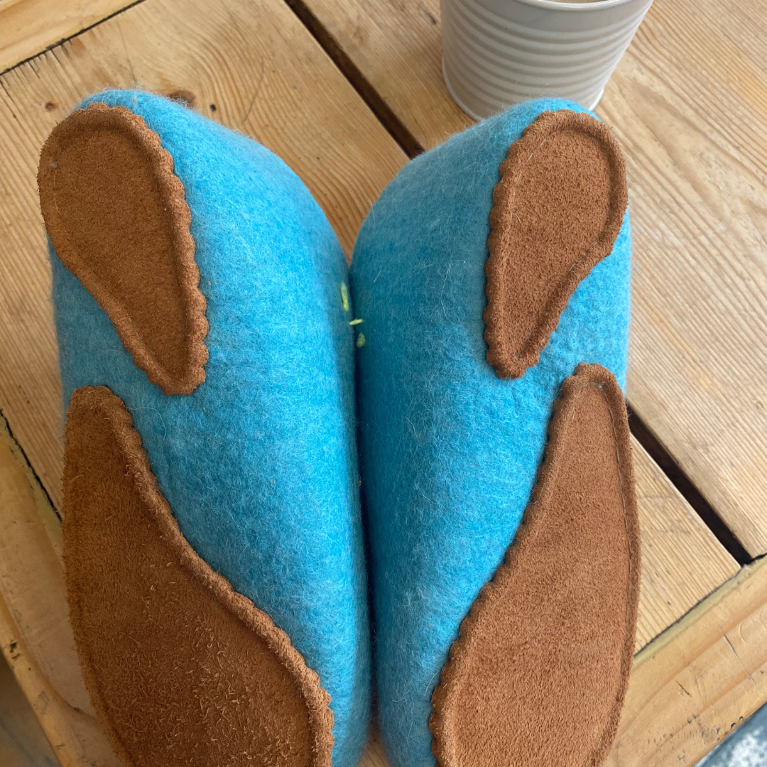 100% Wool Felt Unisex Slippers