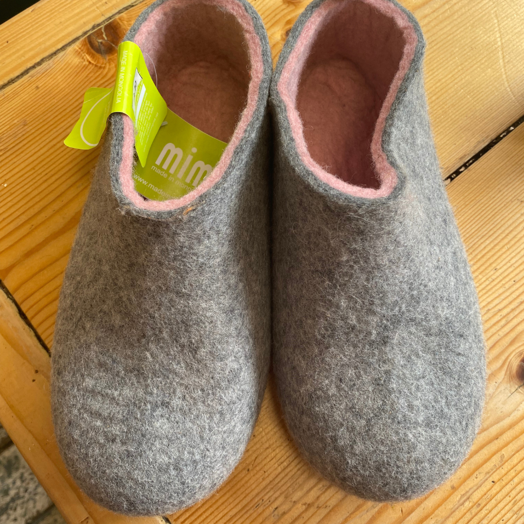 100% Wool Felt Unisex Slippers