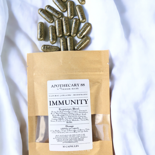 Immunity - Herbal Supplements - 30 Capsules - All Natural - Organic - Biodynamic