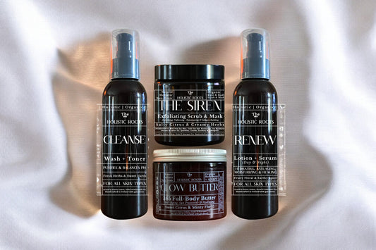 CLEANSE + RENEW + SIREN + GLOW BUTTER (Wash & Lotion + Serum & Scrub/Mask & Body Butter)