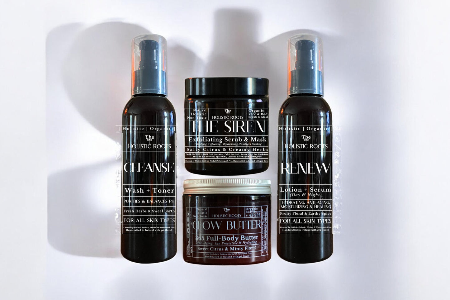 CLEANSE + RENEW + SIREN + GLOW BUTTER (Wash & Lotion + Serum & Scrub/Mask & Body Butter)