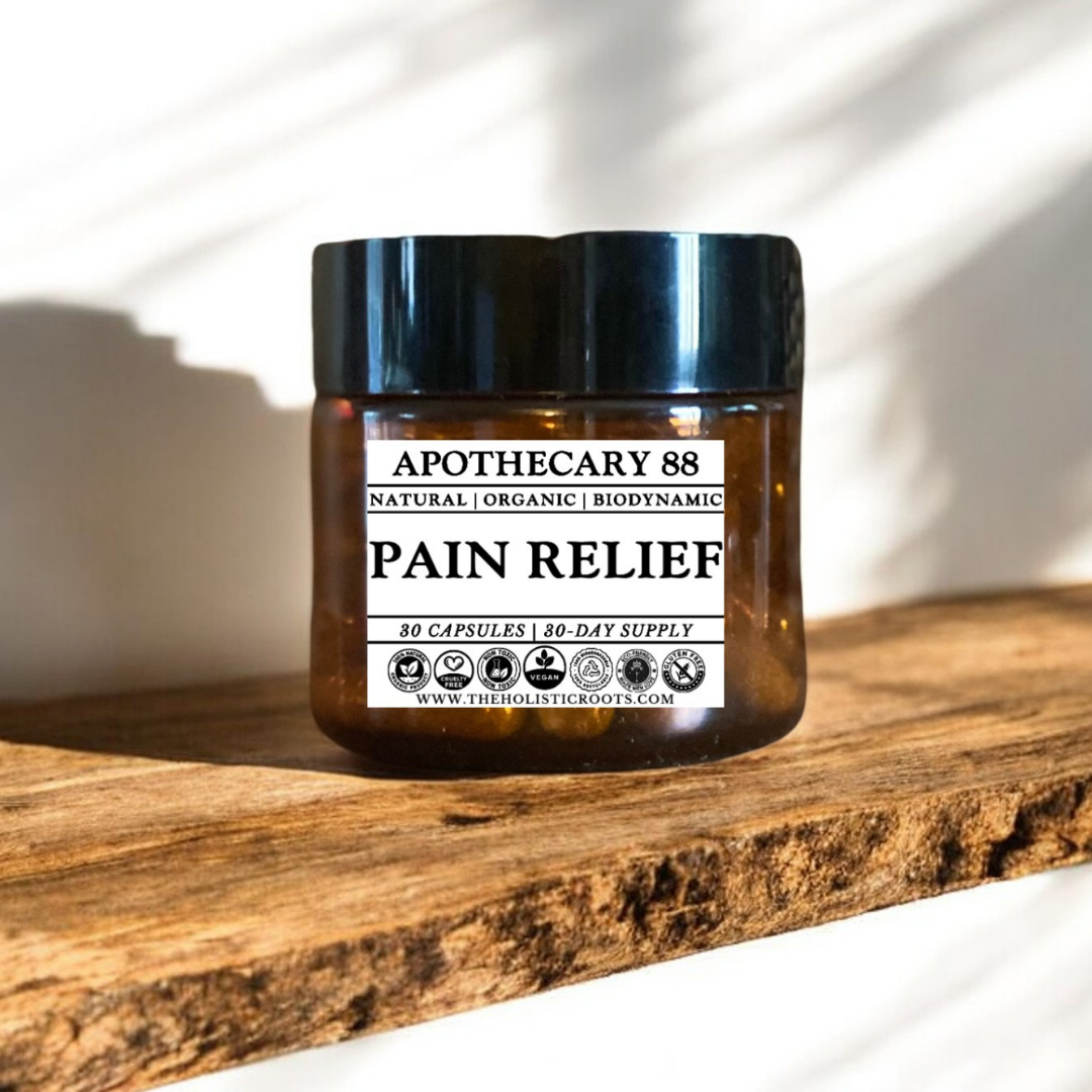 PAIN RELIEF - Herbal Food Supplements - 30 Capsules - All Natural - Organic - Biodynamic