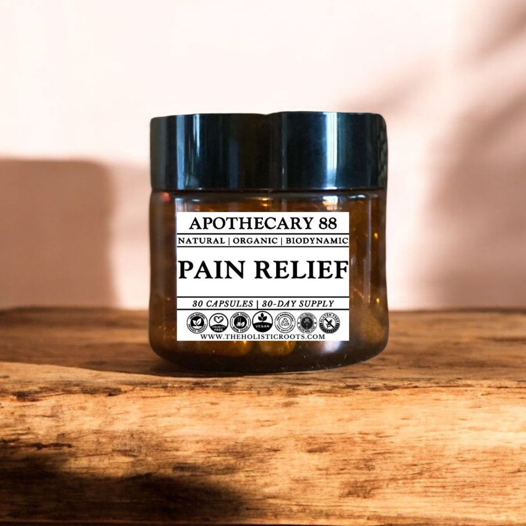 PAIN RELIEF - Herbal Food Supplements - 30 Capsules - All Natural - Organic - Biodynamic