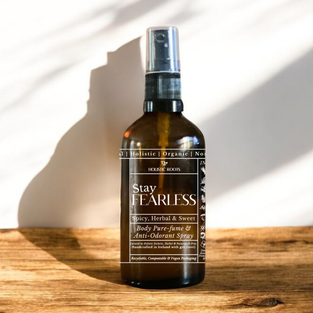 STAY FEARLESS Purefume + Anti-Odorant Body Spray - Holistic - Organic - All Natural -Non-Toxic