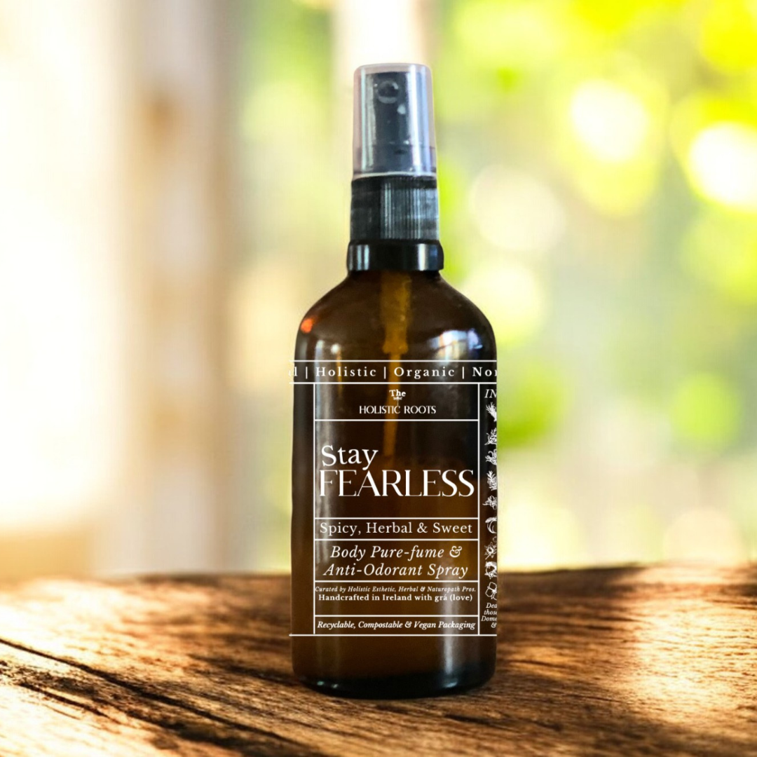 STAY FEARLESS Purefume + Anti-Odorant Body Spray - Holistic - Organic - All Natural -Non-Toxic