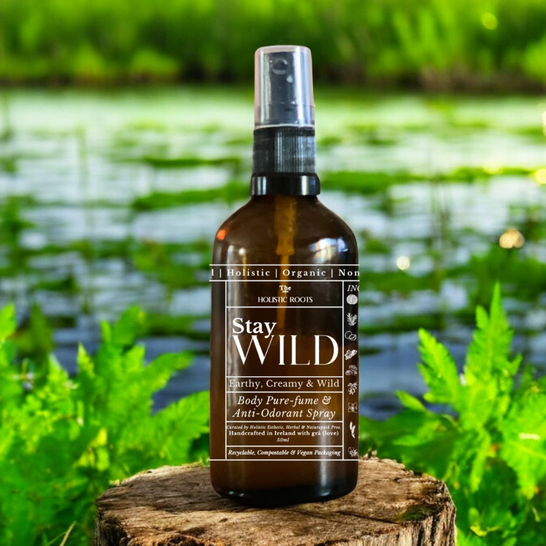 STAY WILD Purefume + Anti-Odorant Body Spray - Holistic - Organic - All Natural -Non-Toxic