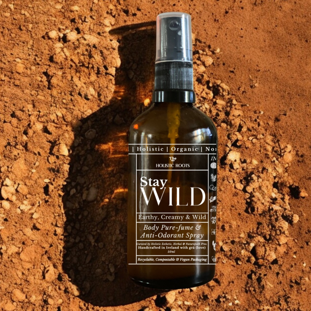 STAY WILD Purefume + Anti-Odorant Body Spray - Holistic - Organic - All Natural -Non-Toxic