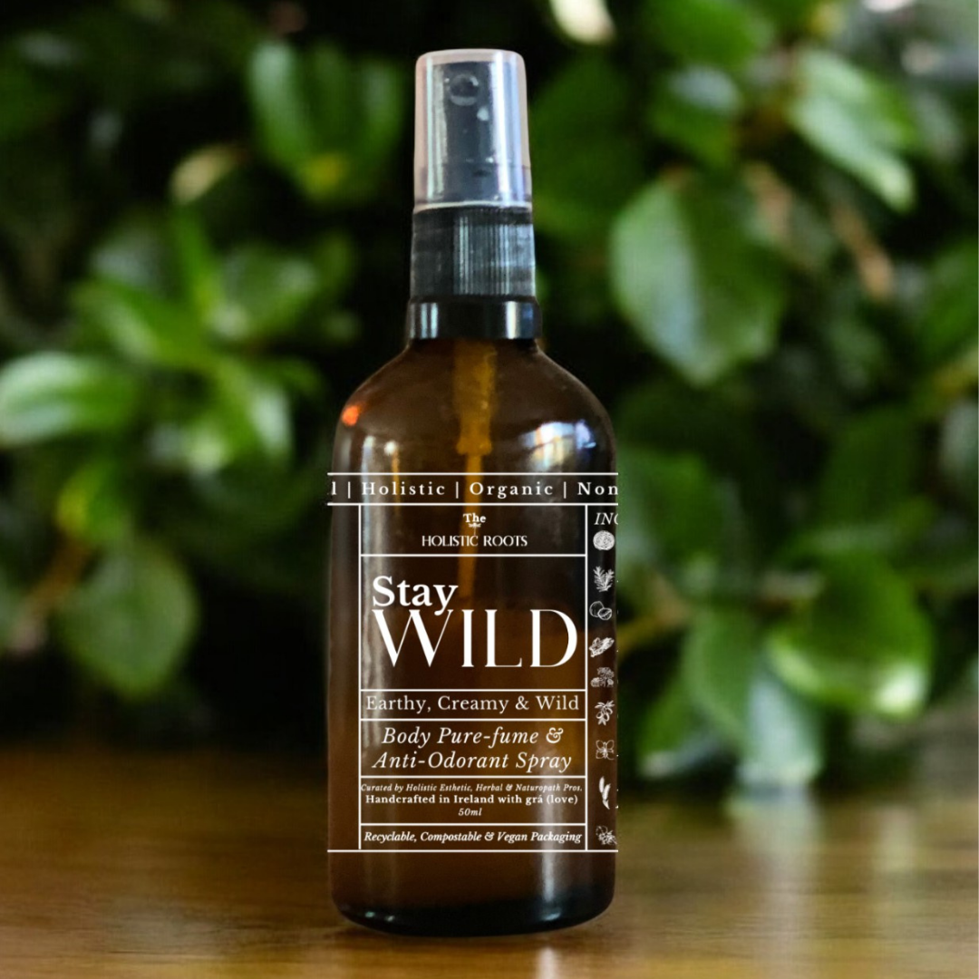 STAY WILD Purefume + Anti-Odorant Body Spray - Holistic - Organic - All Natural -Non-Toxic